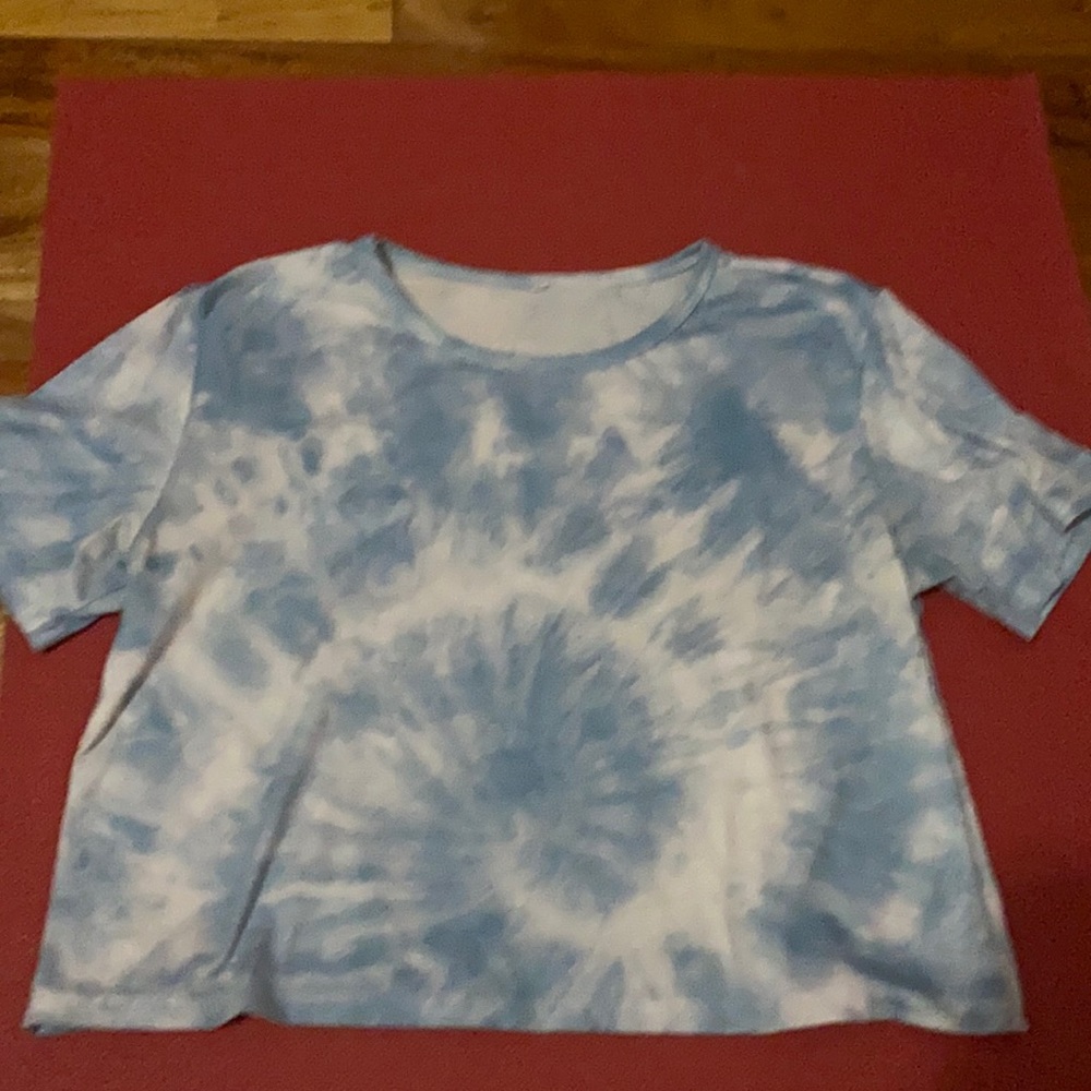 Blue tie-dye shirt